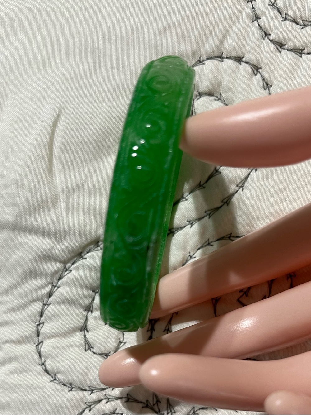 Beautiful Natural Green Jade Jadeite OVAL Gemstone Bangle Bracelet 53 X 59mm New